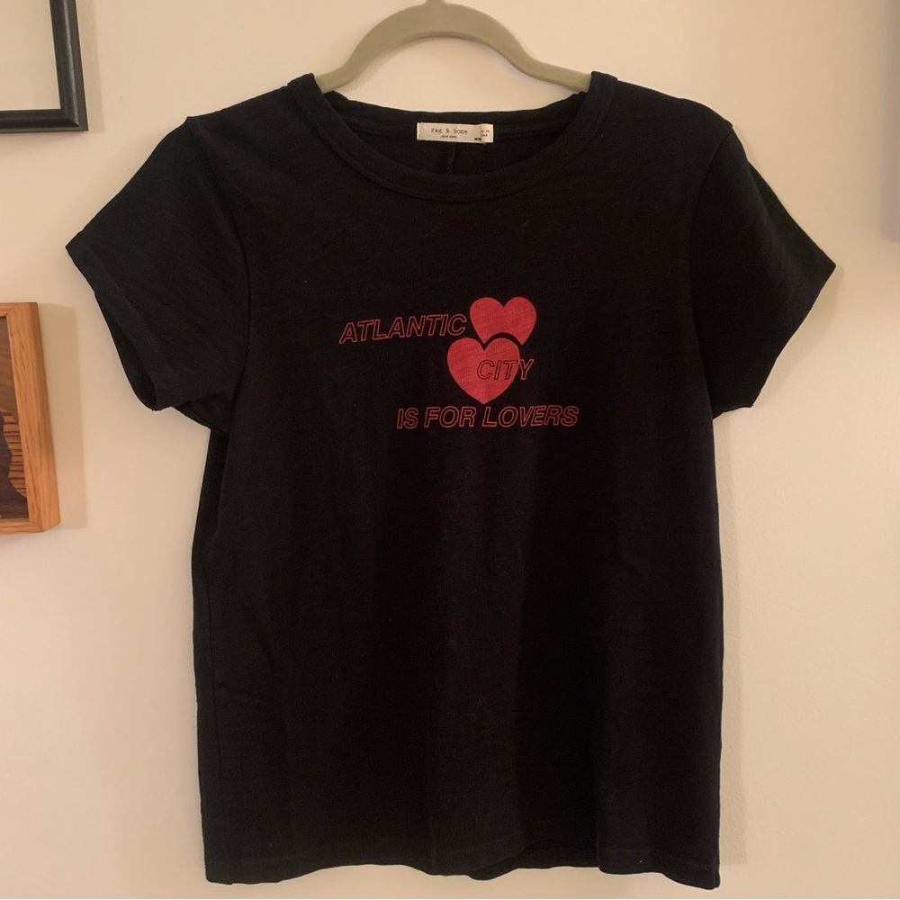 Rag & Bone Atlantic City is for Lovers Graphic Black Tshirt